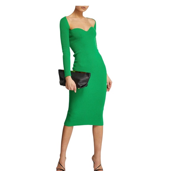 ARCH4 Coco Ribbed Cashmere Midi Dress - Picture 2 of 7